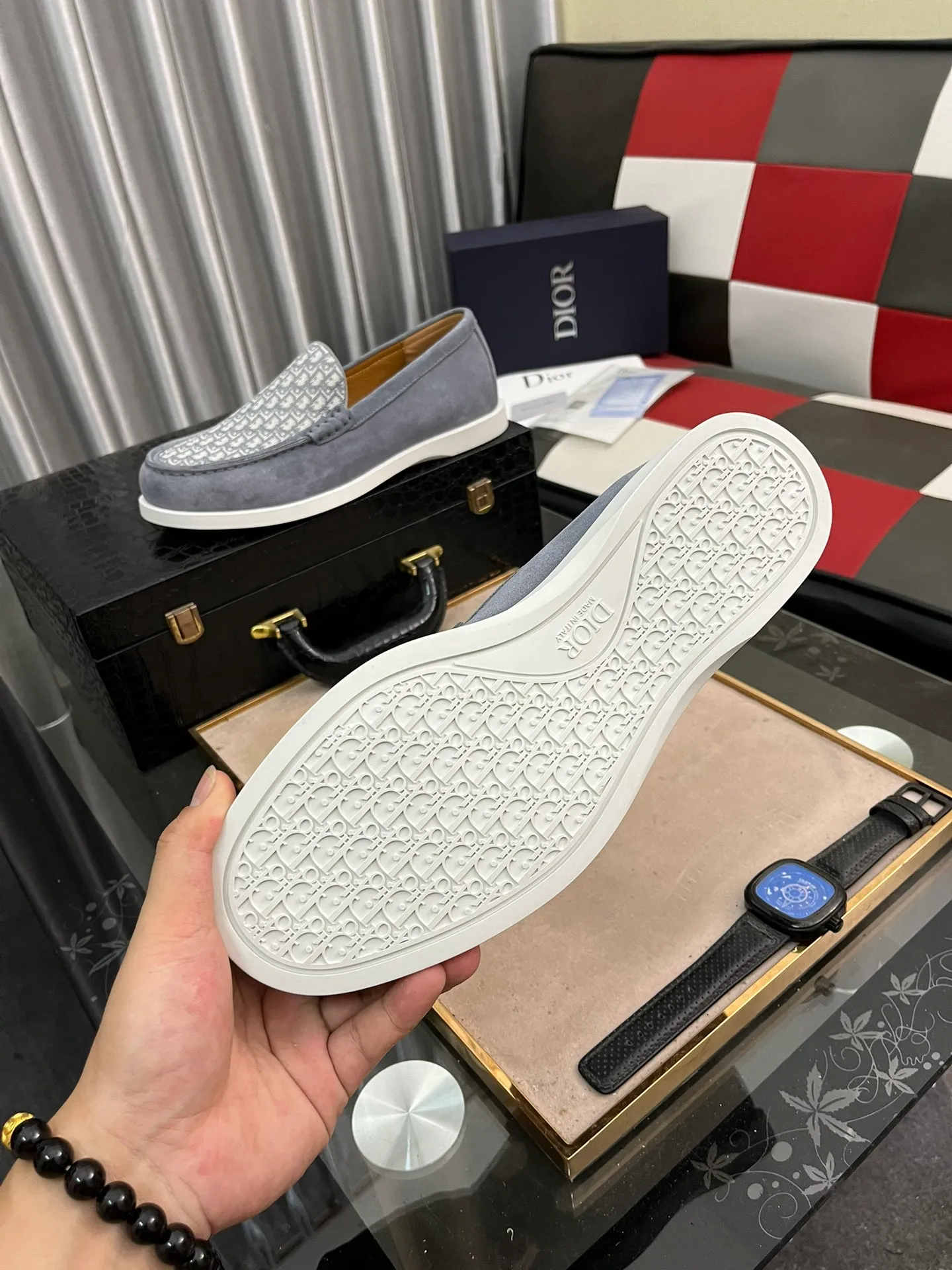 Ex-factory price 440⌚️⌚️[Dior] Dior's 2023 new high-end boutique, men's fashionable casual shoes, quite distinctive, imported soft cowhide leather on the upper + brand printing, a design style, breathable lining, genuine leather insole, soft and comfortable foot feel, original wear-resistant special outsole! Size: 38-443⃣️colors available